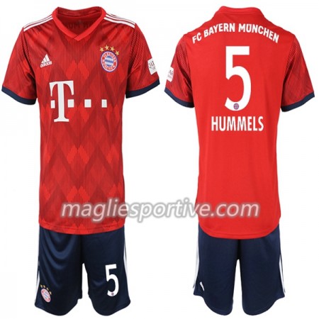 Completo Calcio Bayern Monaco Hummels 5 Bambino Divisa Prima 2018/2019